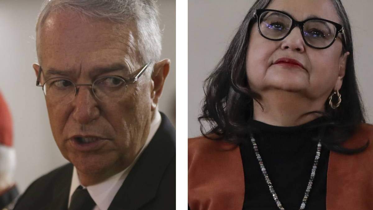 El dueño de Elektra, Ricardo Salinas Pliego y la ministra presidenta de la Corte, Norma Piña