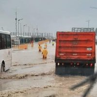 Lluvias provocan nueva inundación en obras de la refinería de Dos Bocas