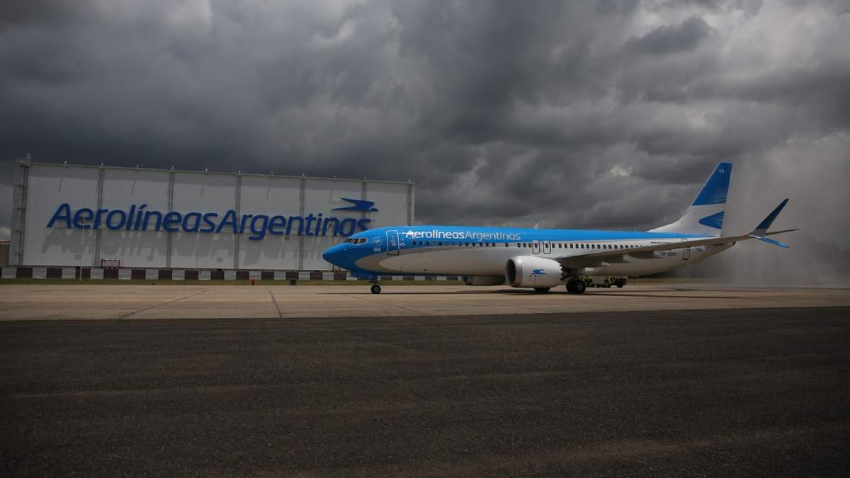 Aerolíneas Argentinas. Fuente: (Twitter)