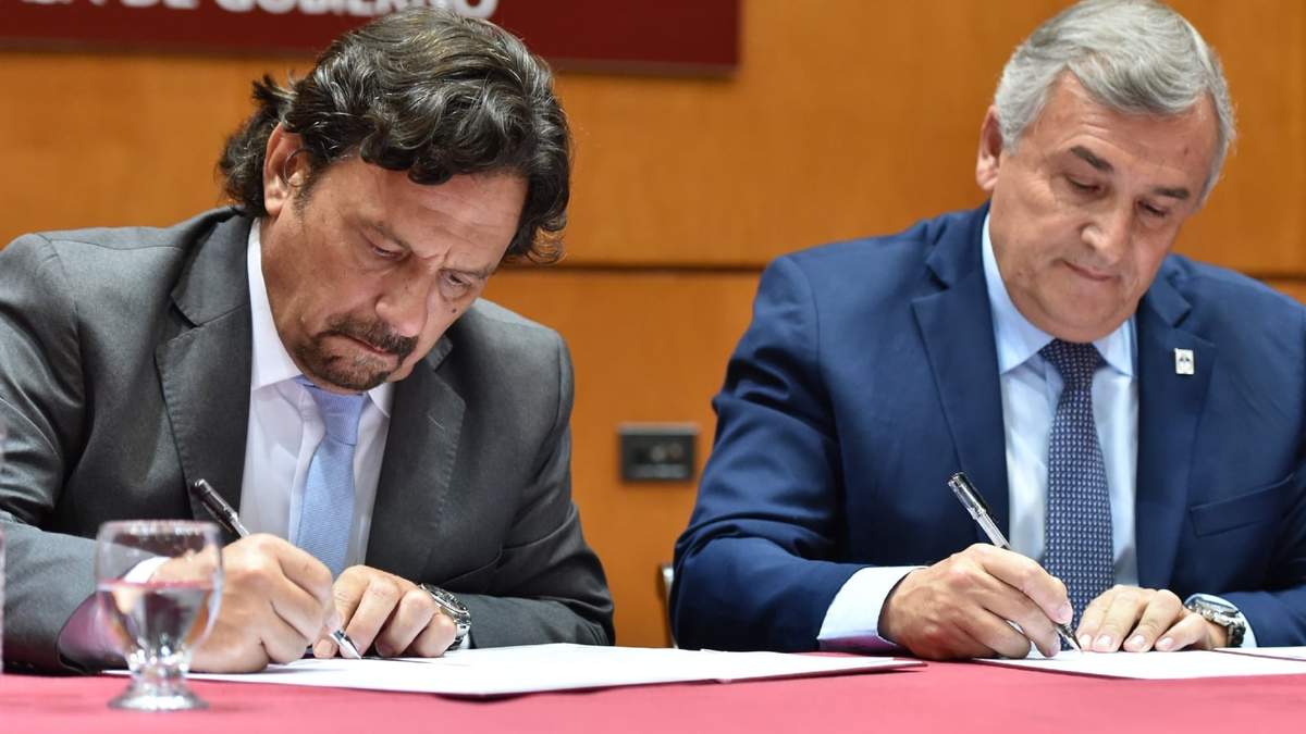 Gustavo Sáenz y Gerardo Morales. Fuente: (Twitter)