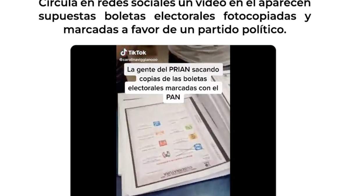 Desmentido del INE sobre la "falsificación" de boletas