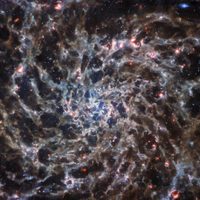 Webb desvela el enredado 'esqueleto' de una galaxia espiral