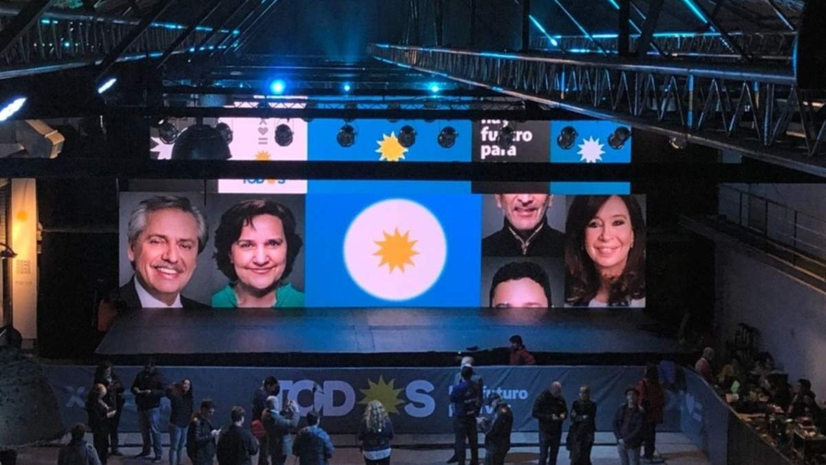 El comando electoral del Frente de Todos. Fuente: (Twitter)