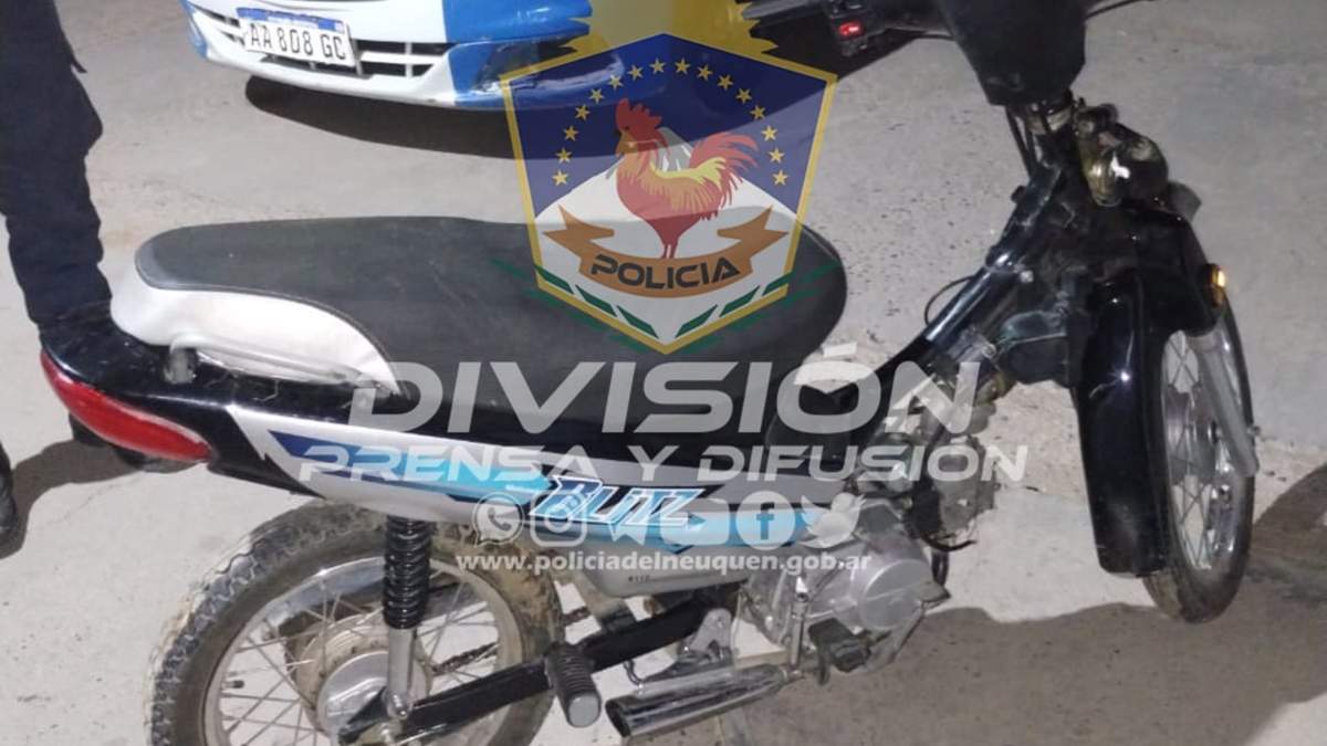 Motocicleta recuperada por la Policía. Fuente: (Prensa Policía)
