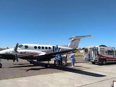 Volvió a operar el avión para traslados sanitarios de pacientes críticos de la Provincia