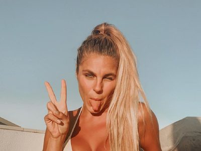Ivana Icardi se quitó los prejuicios completamente al natural y Hugo Sierra se rinde en la arena