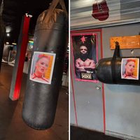 Tunden a club de box por exhibir costales con el rostro de Gala Montes, de La Casa de los Famosos