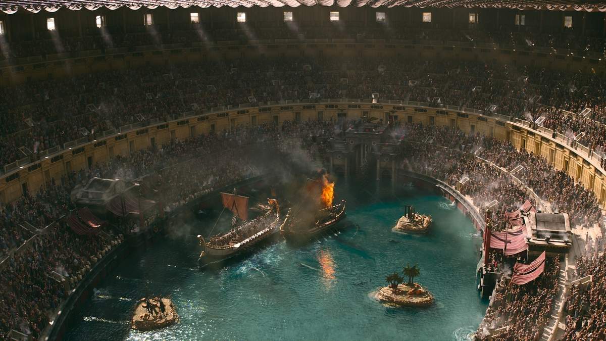El Coliseo romano en Gladiador II