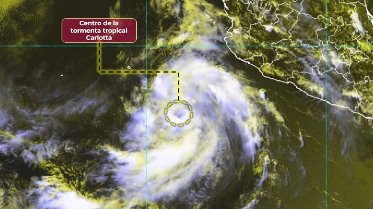 Imagen de la tormenta Carlotta