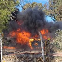 Se incendiaron caños en un predio del Ente Provincial de Agua y Saneamiento