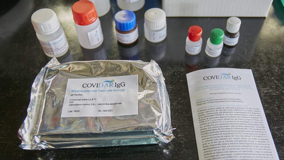 Test serológico argentino para el coronavirus. Fuente: (Twitter)