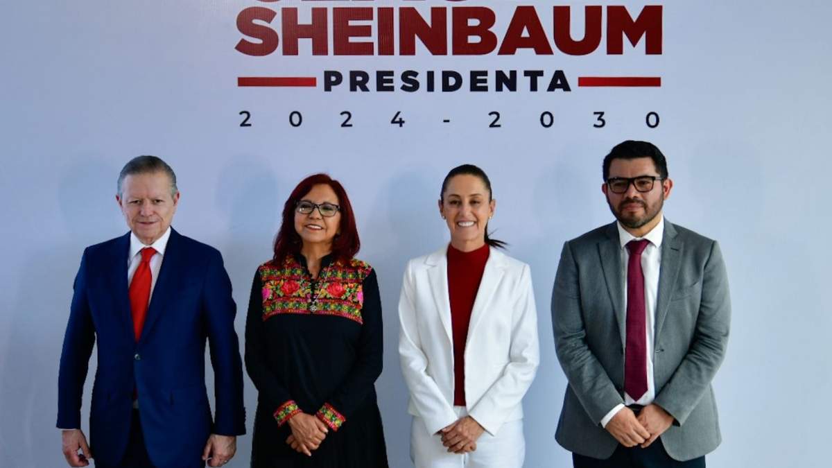 Arturo Zaldívar, Leticia Ramírez, Sheinbaum y Carlos Augusto Morales López