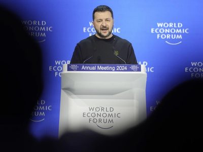Zelenski acapara la atención en Davos