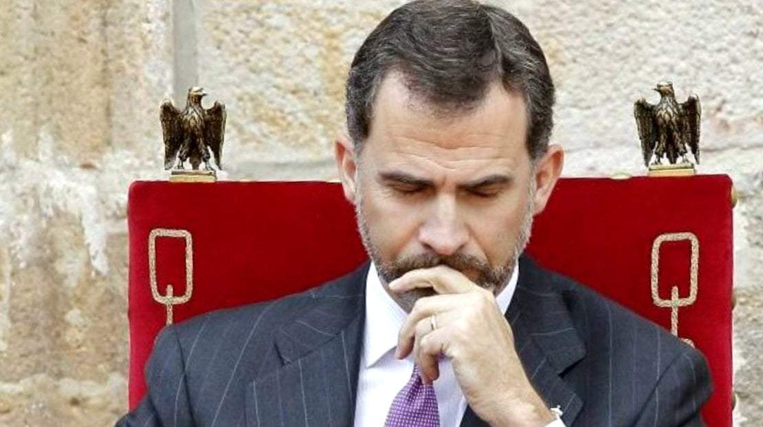 El Rey Felipe, preocupado. Fuente: (Instagram)