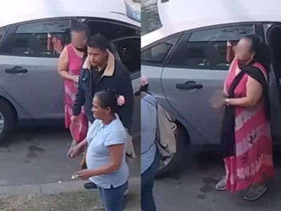 Captan en VIDEO a señora disparando a quemarropa a joven