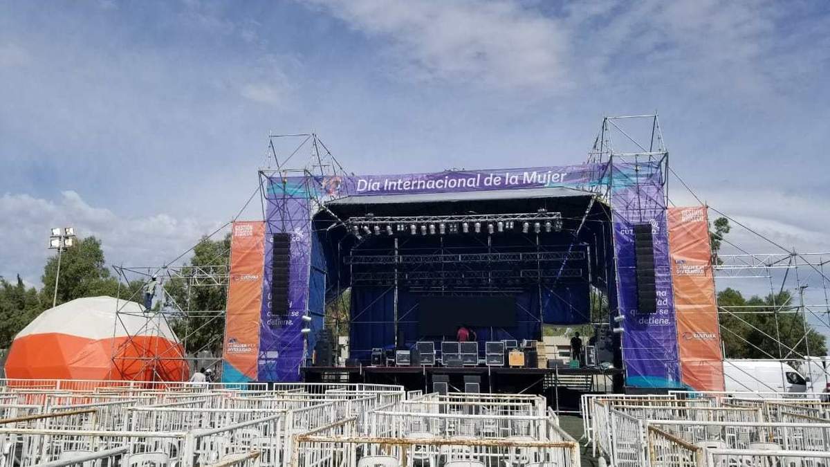 Escenario en Cutral Co. Fuente: (Twitter)