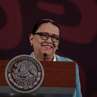“Ya terminó mi turno”, respondió Rosa Icela Rodríguez cuando se le pidió informe sobre desplazados