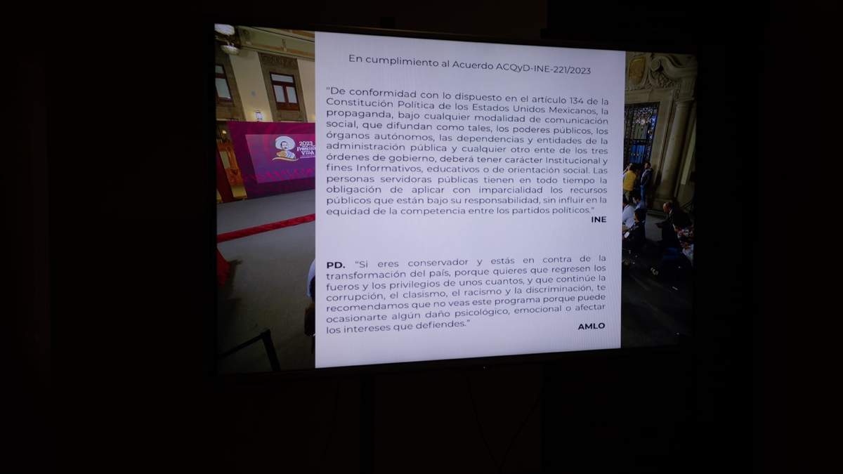 El mensaje ordenado por el INE y la posdata