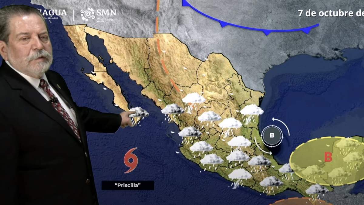 Pronóstico de lluvias para el 7 de octubre
