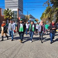 Paro provincial de salud: marcharon para exigir continuidad de la mesa paritaria