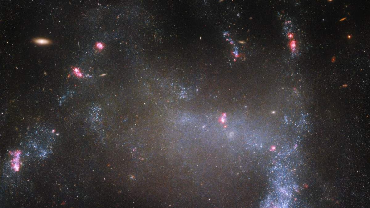Esta imagen del Telescopio Espacial Hubble de NASA/ESA muestra la galaxia irregular UGC 5829. - ESA/HUBBLE & NASA, R. TULLY, M. MESSA