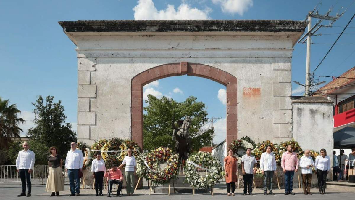 Claudia Sheinbaum encabezó la ceremonia e instalación de la ofrenda en homenaje al 107 aniversario luctuoso de Emiliano Zapata