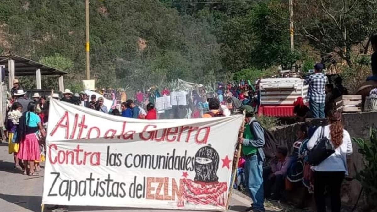 Protesta de organizaciones zapatistas