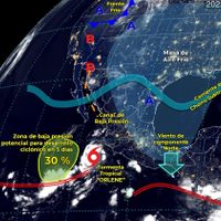 "Orlene", por volverse huracán en el Pacífico frente a México