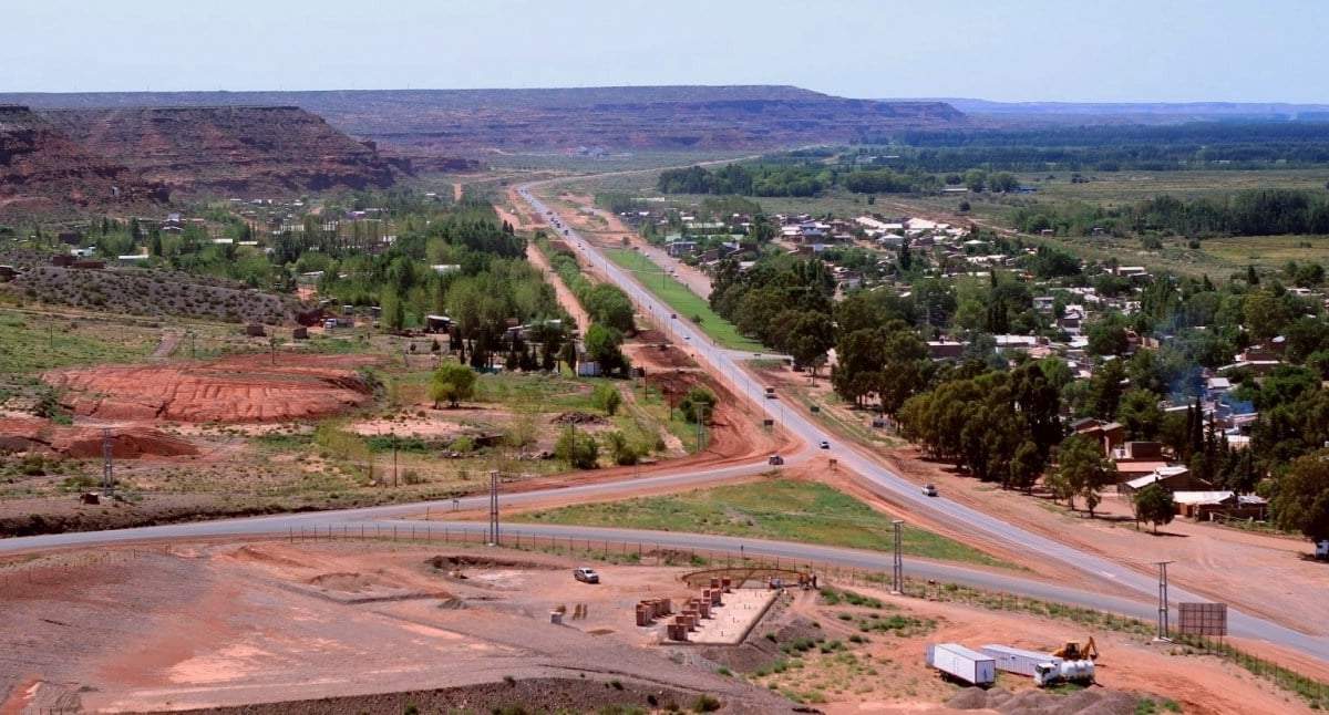 Ruta 7 en Añelo. Fuente: (Twitter)