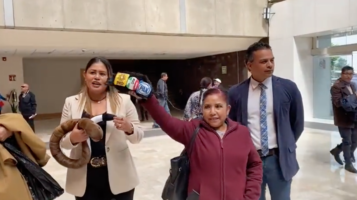 La protesta de morenistas contra la senadora del PAN