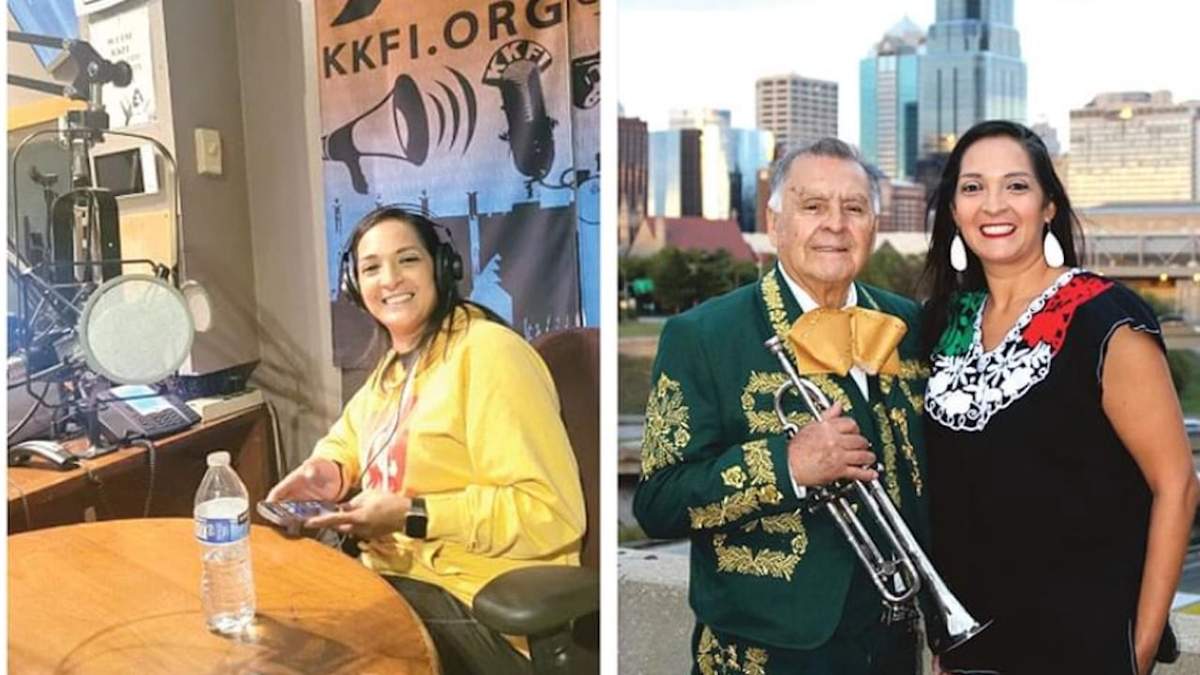 Lisa Lopez-Galván, hija del fundador del primer mariachi de Kansas, en su faceta radiofónica