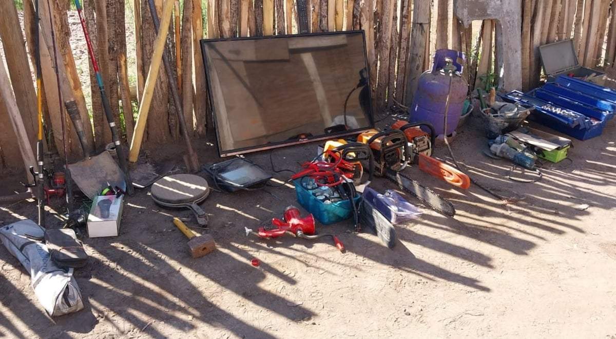 El secuestro de lo encontrado en El Chañar. Fuente (Policía de Neuquén)