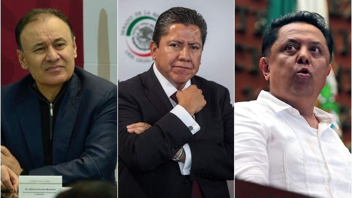 De izq. a der. Alfonso Durazo, David Monreal y Pablo Amílcar Sandoval.