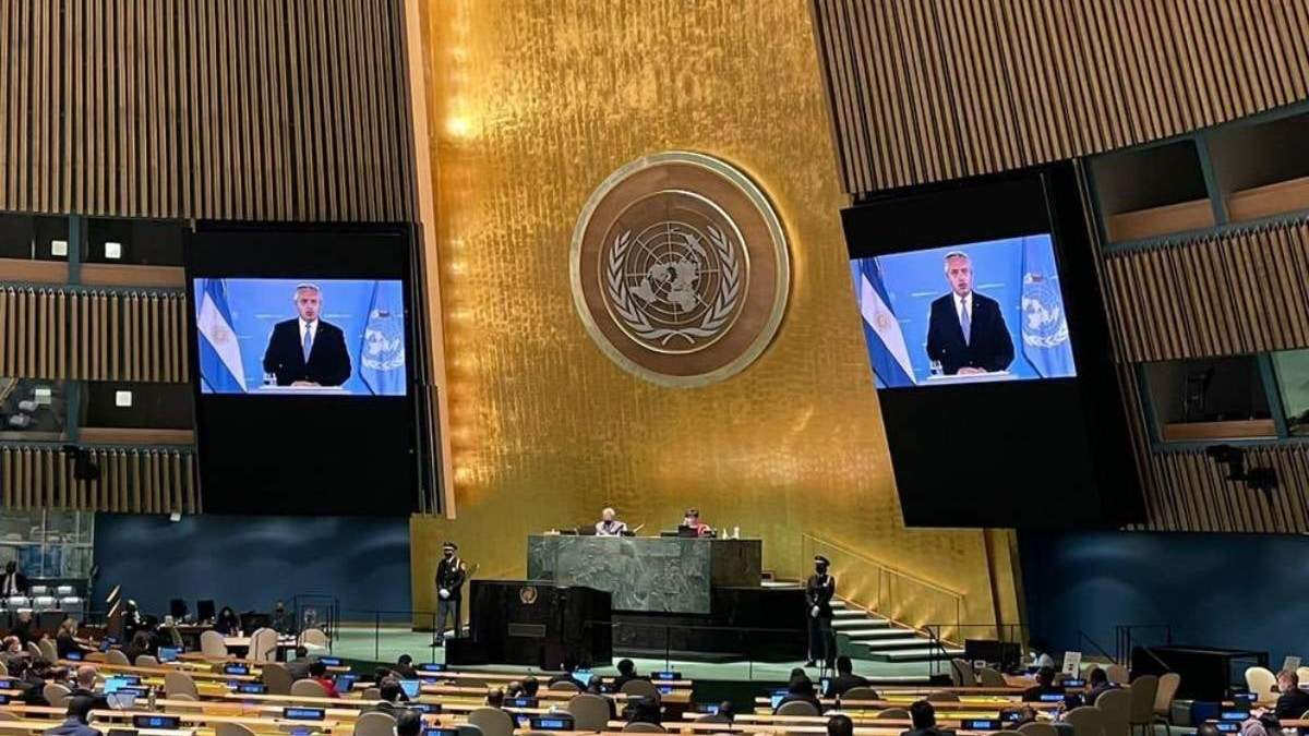 El presidente argentino en su discurso ante la ONU