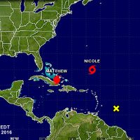 Se debilita Matthew a categoría 3; Nicole avanza al este-noreste de las costas de Quintana Roo