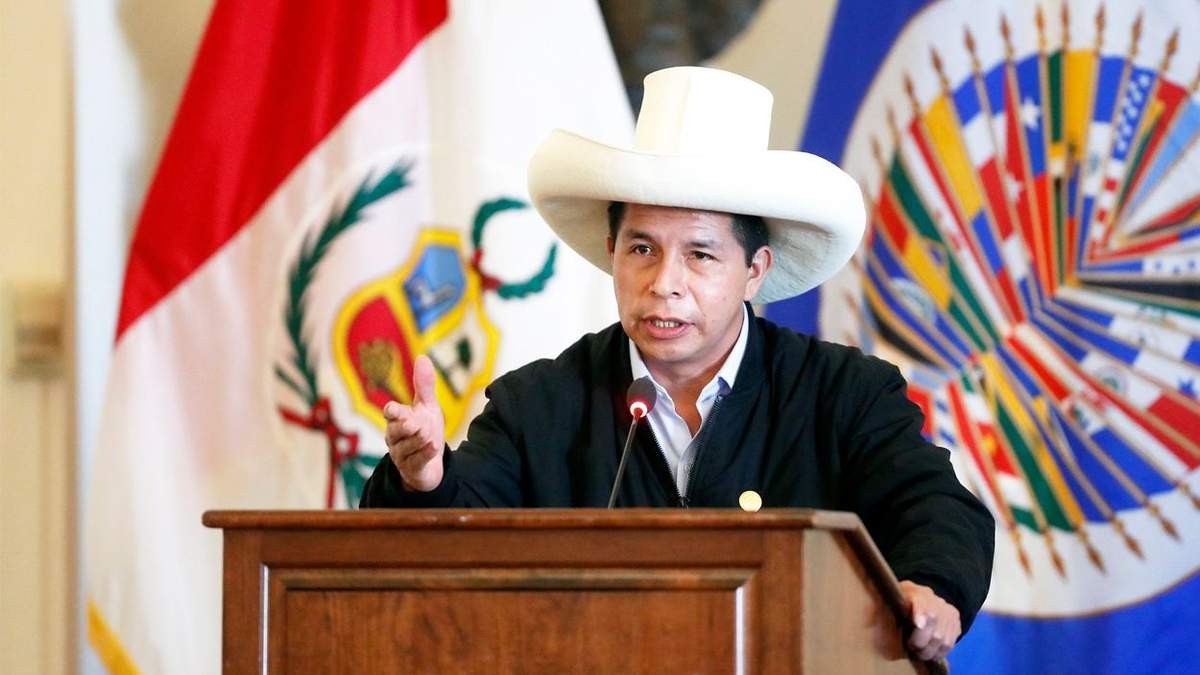 El presidente de Perú, Pedro Castillo. Fuente: (Twitter)