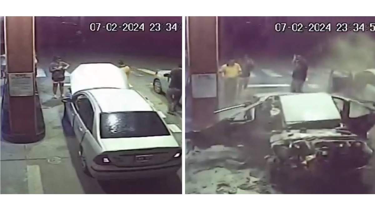 La mujer había solicitado una carga mínima de gasolina, luego de unos segundos el vehículo explotó