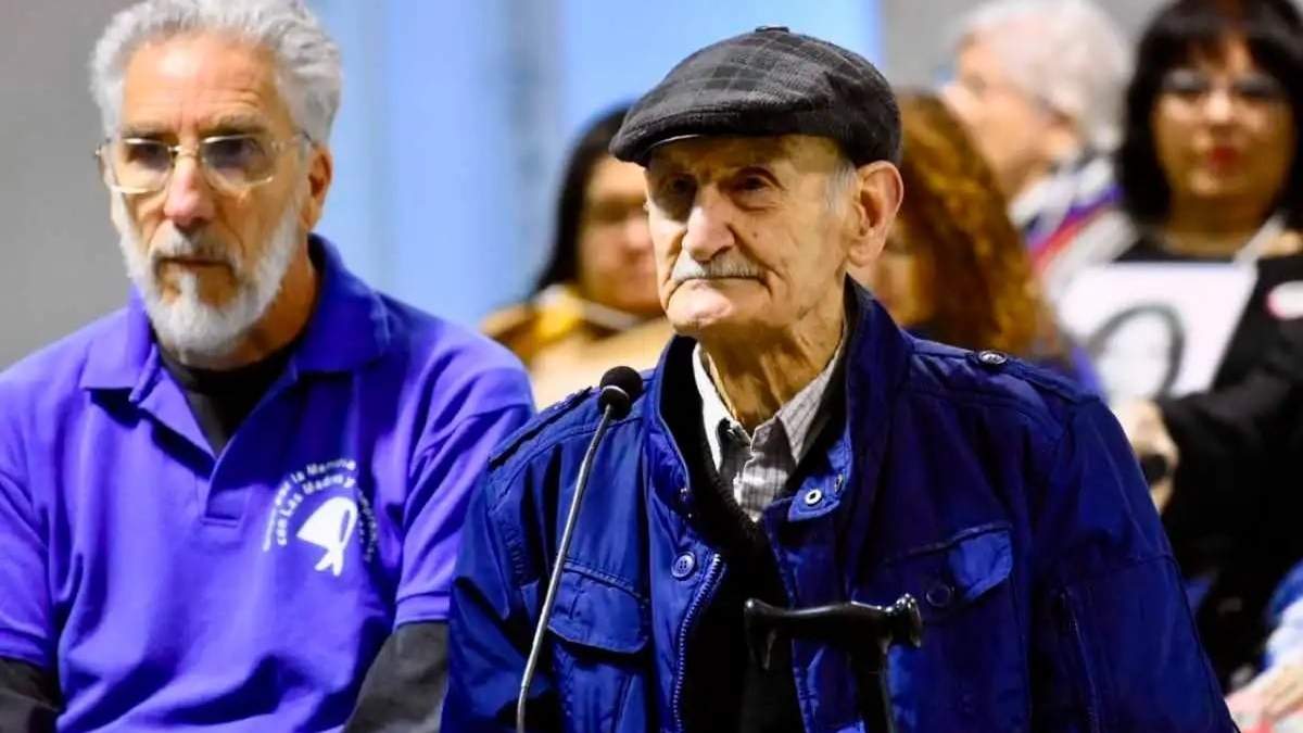 Oscar Ragni, en una de las audiencias de los juicios por La Escuelita de Neuquén. Fuente (Matías Subat)