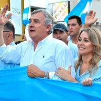 Gerardo Morales encabezó una marcha contra la intervención federal de la justicia jujeña