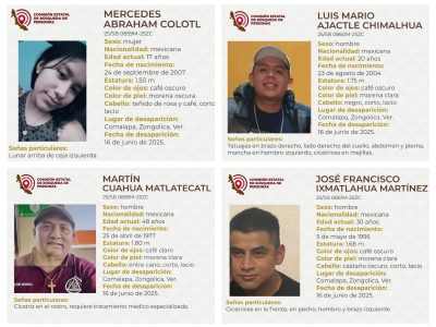 Hallan muertas en Omealca, Veracruz, a cuatro personas reportadas como desaparecidas