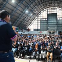 Con una invitación a militar en el partido, Rucci presentó Fuerza Neuquina y Federal en Rincón de los Sauces