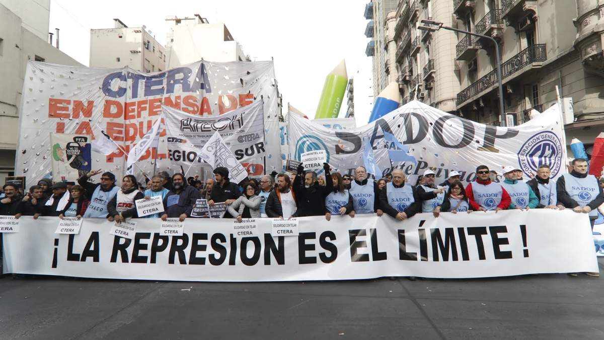 El paro nacional docente es contra el gobierno de Javier Milei. Fuente: (Twitter)