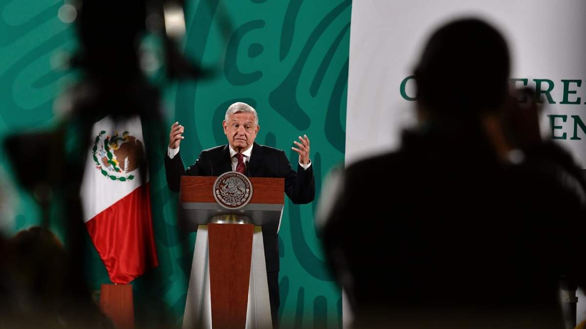 Una conferencia mañanera de López Obrador