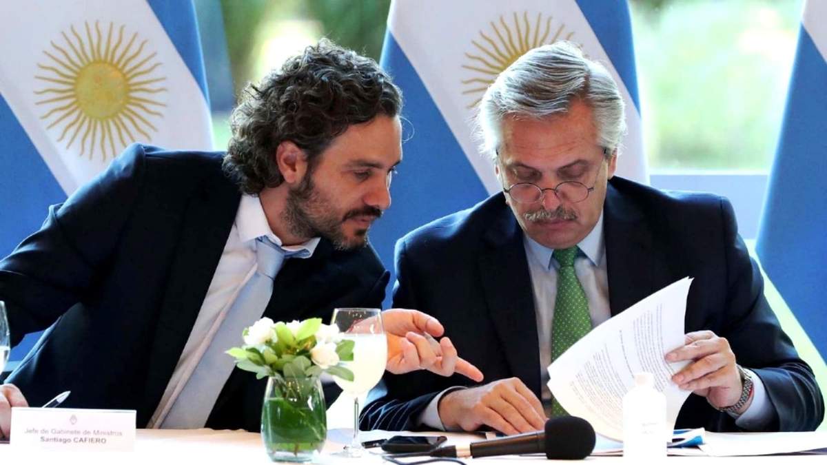 Cafiero y Fernández. Fuente: (Twitter)