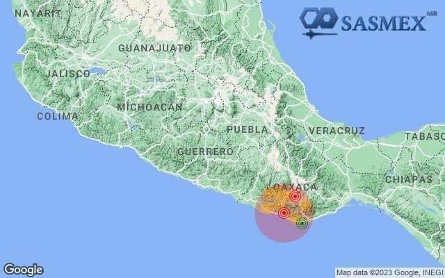 Sismo con epicentro en Puerto Escondido