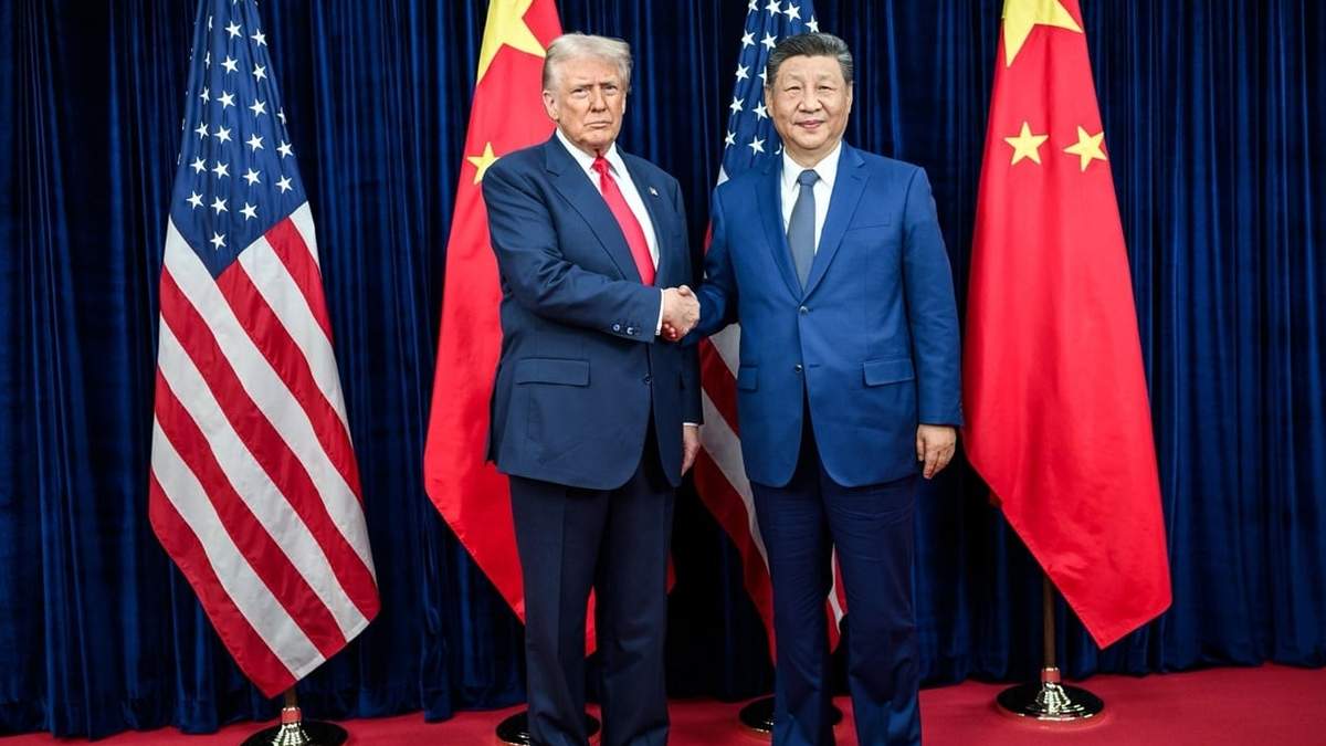 El presidente de China, Xi Jinping, con Donald Trump.