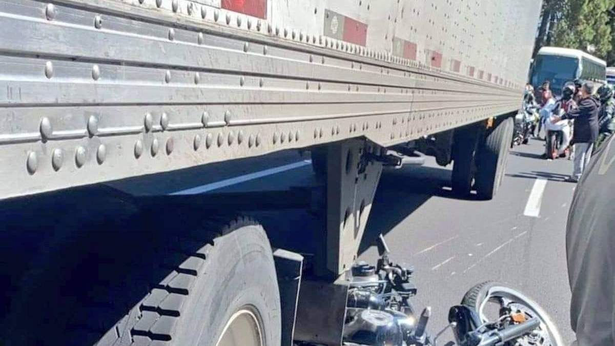 Una de las motocicletas accidentadas