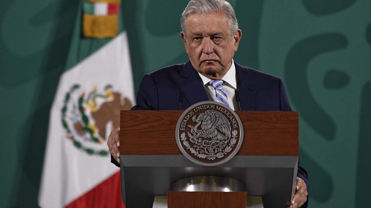 El presidente durante la conferencia matutina desde Palacio Nacional