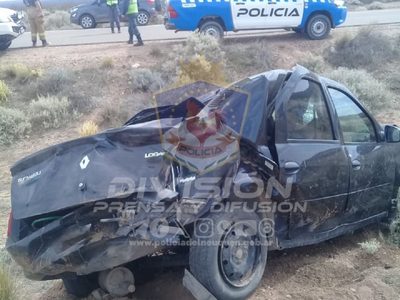 Impactante vuelco de una mujer embarazada en la ruta 17