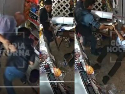 Adulto mayor enfrenta a dos adolescentes durante asalto en su tienda: “¡Elisa, ayúdame!